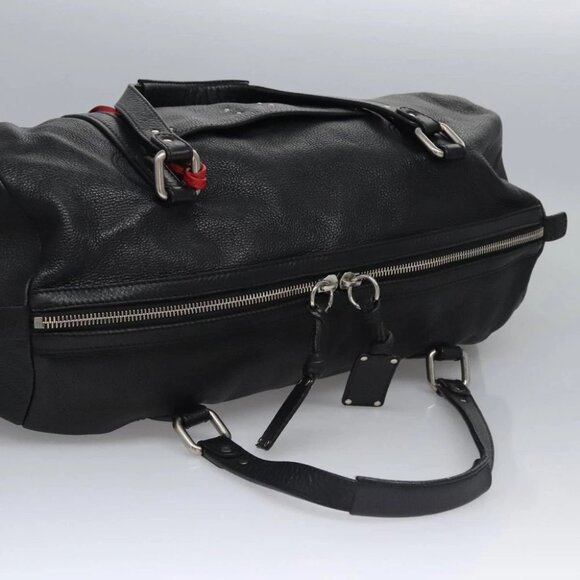 Chloe Mr Paddington Hand Bag Leather Black Silver Auth 113730V - Picture 6 of 15